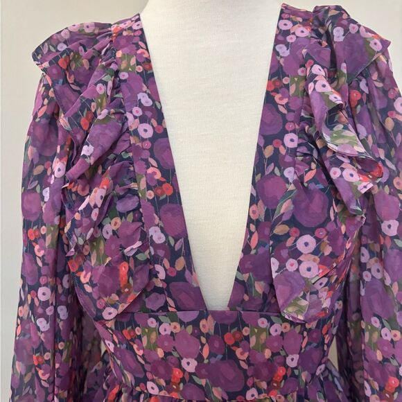 Hutch Purple Floral Mini Dress - Picture 7 of 9